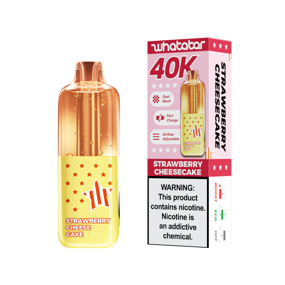 Whatabar Linko 40K Strawberry Cheesecake Disposable Vape - Black Coral